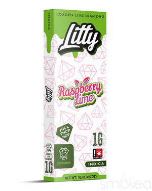Litty 1g THCA Loaded Live Diamonds Vape - Raspberry Lime