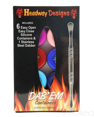 Headway Dab 'Em Silicone Storage Jars & Dab Tool