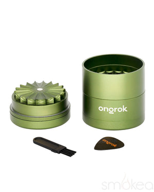 ONGROK Flower Petal Toothless Aluminum Storage Grinder