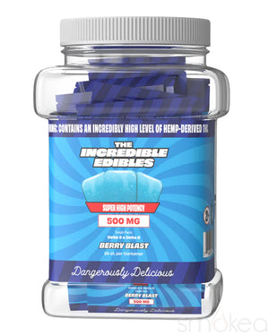 Top Shelf Hemp 500mg Delta 8 x Delta 9 Incredible Edibles - Berry Blast
