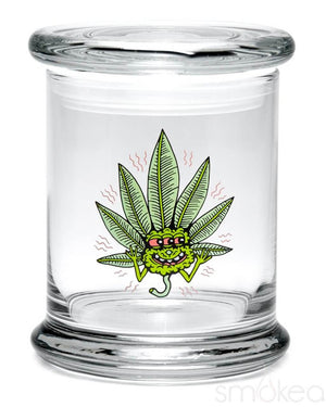 420 Science Glass Pop Top Storage Jar Large / Happy Leaf