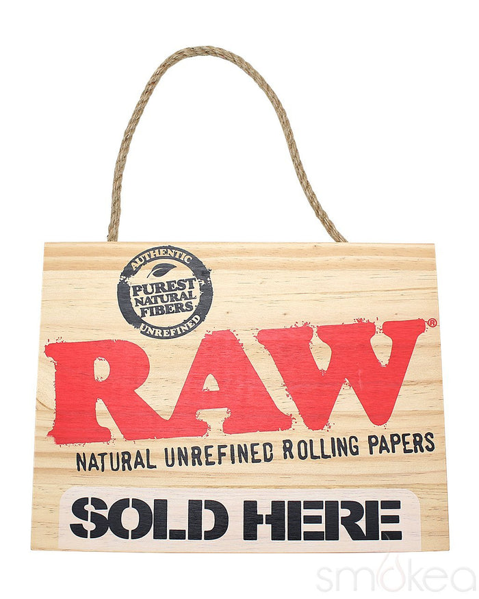 Raw "Sold Here" Wood Sign