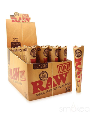Raw Classic 1 1/4 Pre-Rolled Cones (6-Pack) - SMOKEA®