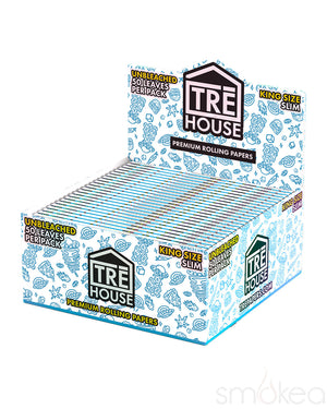 TRĒ House King Size Slim Premium Unbleached Rolling Papers