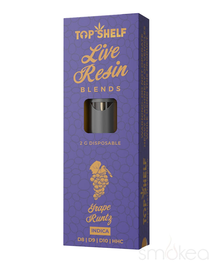 Top Shelf Hemp 2g Live Resin Blend Disposable Vape - Grape Runtz