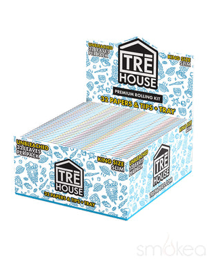 TRĒ House King Size Slim Premium Unbleached Rolling Papers Kit