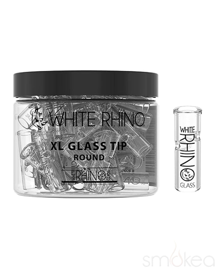 White Rhino XL Round Glass Rolling Tip