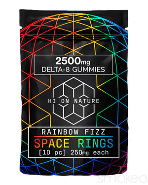 Hi On Nature 2500mg Delta 8 Space Rings Gummies - Rainbow Fizz