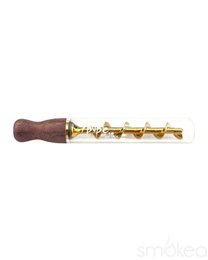 7 Pipe Twisty Glass Blunt Wood