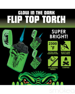 Smokezilla Glow in the Dark Flip Top Lighter (15pc Display)