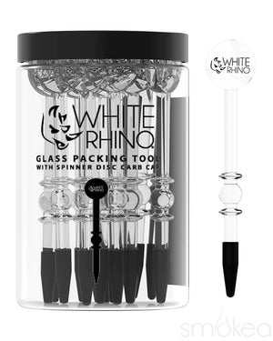 White Rhino Glass Dab Tool w/ Carb Cap