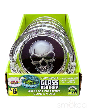 Smokezilla Glow in the Dark Glass Ashtray (5pc Display)