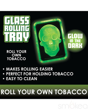 Smokezilla Glow in the Dark Glass Rolling Tray (6pc Display)