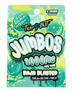 Trap'd Out 3000mg Jumbos THC Gummies - Baja Blasted