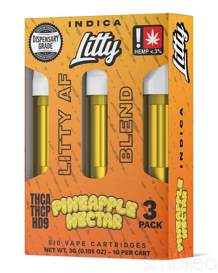 Litty AF Blend Vape Cartridges - Pineapple Nectar (3-Pack)