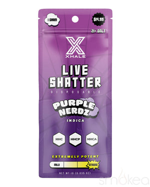Xhale 1g HHC Live Shatter Vape - Purple Nerdz
