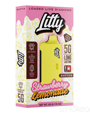 Litty 5g THCA Loaded Live Diamonds Vape - Strawberry Lemonade
