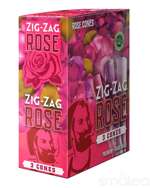 Zig Zag King Size Rose Pre-Rolled Cones (3-Pack)