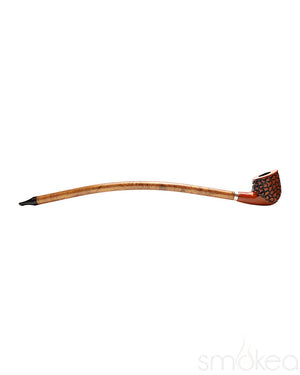 Shire Pipes Engraved Curved Stem Cherry Wood Pipe