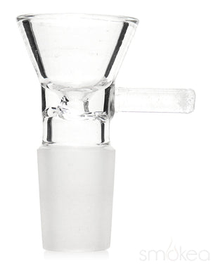 SMOKEA 18mm Glass on Glass Funnel Bowl Clear