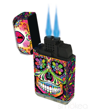 Smokezilla "Sugar Skull" Big Bubba Lighter (15pc Display)