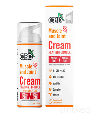 CBDfx Muscle & Joint CBD + CBG Heating Cream 500mg