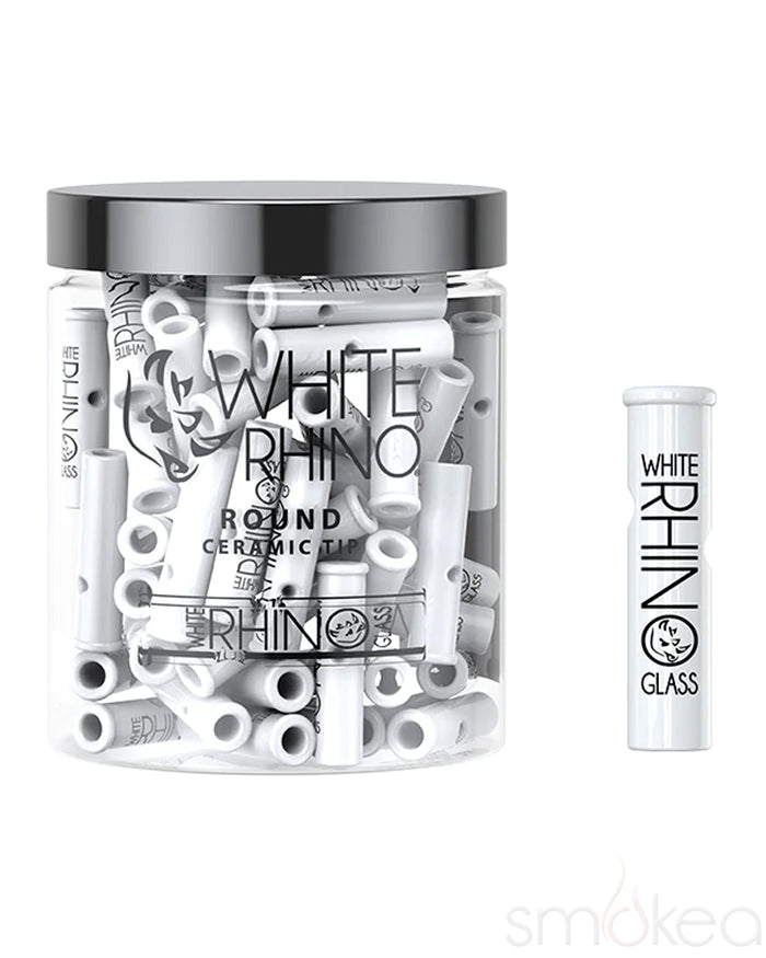 White Rhino Round Ceramic Rolling Tip