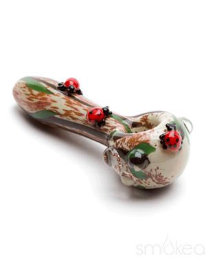 Empire Glassworks Small Ladybug Spoon Pipe - SMOKEA