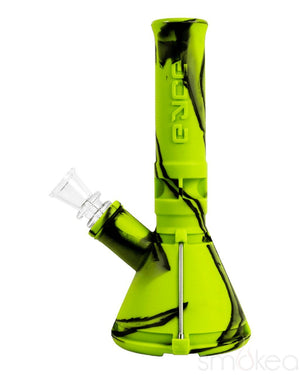 Eyce Silicone Dab Rig with Quartz Banger: Sidecar - Creature Green
