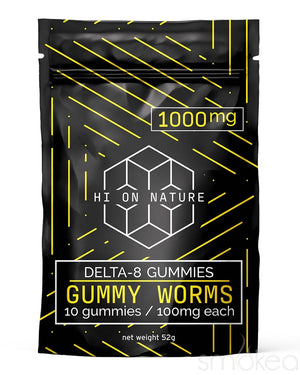 Hi On Nature 1000mg Delta 8 Neon Worms Gummies (12-Pack)