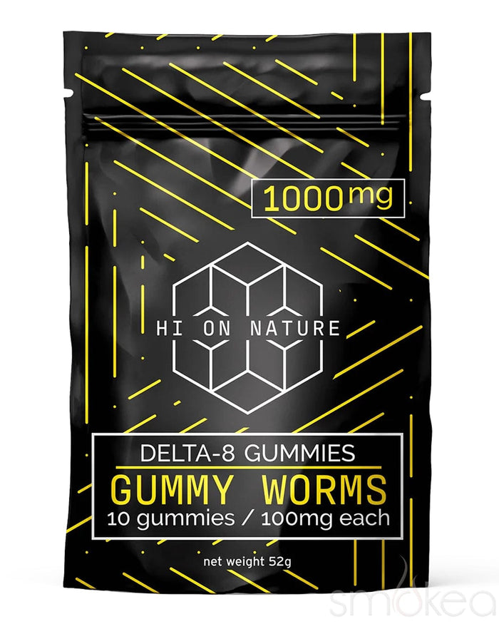 Hi On Nature 1000mg Delta 8 Neon Worms Gummies (10-Pack)