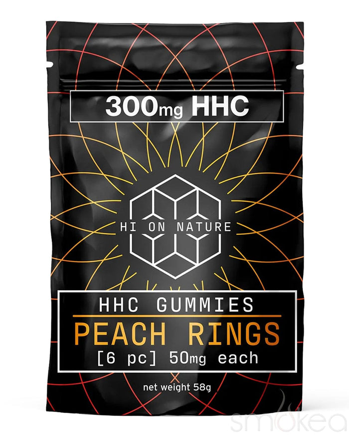 Hi On Nature 300mg HHC Peach Rings Gummies