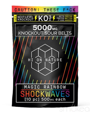 Hi On Nature 5000mg KO3 Knockout Shockwaves - Magic Rainbow (10-Pack)