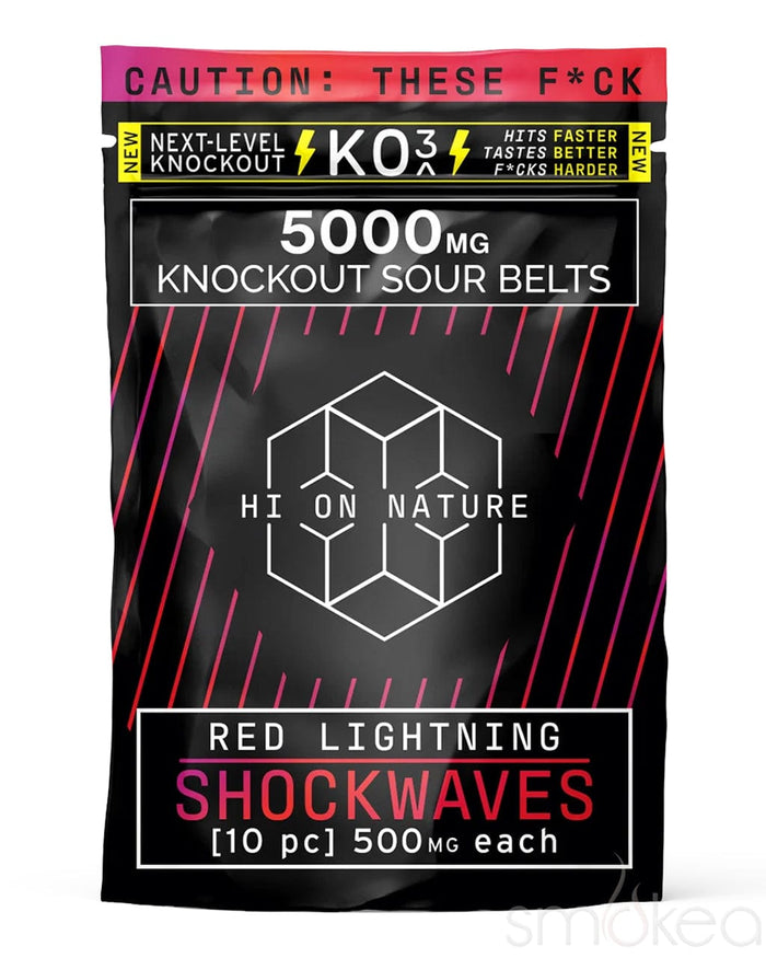 Hi On Nature 5000mg KO3 Knockout Shockwaves - Red Lightning