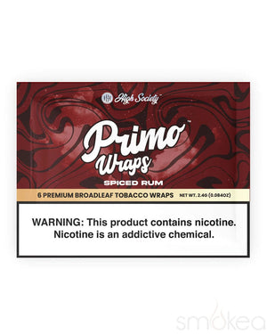 High Society Primo Broad Leaf Tobacco Wraps (6-Pack) Spiced Rum
