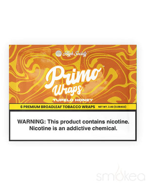 High Society Primo Broad Leaf Tobacco Wraps (6-Pack) Tupelo Honey