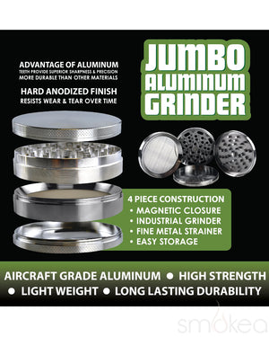 Smokezilla Jumbo Aluminum Grinder (6pc Display)