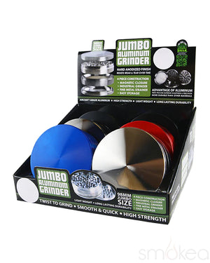 Smokezilla Jumbo Aluminum Grinder (6pc Display)