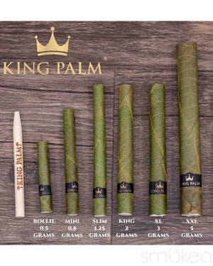 King Palm Slim Natural Pre-Rolled Cones w/ Boveda Pack (5-Pack) - SMOKEA