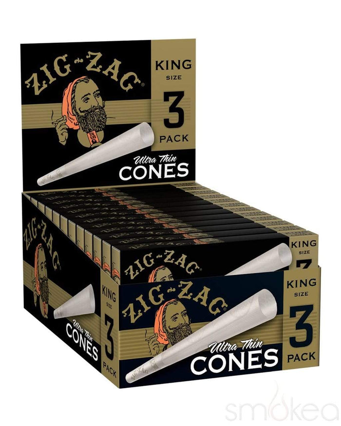 Zig Zag King Size Ultra Thin Paper Cones (3-Pack)