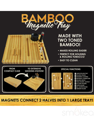 Smokezilla Magnetic Wood Rolling Tray (4pc Display)