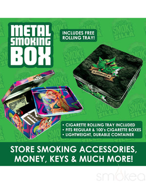 Smokezilla Metal Storage Box w/ Rolling Tray (6pc Display)