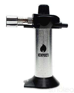 Newport Zero 5.5" Mini Torch Butane Lighter Silver