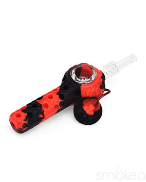 Ritual 4" Silicone Nectar Spoon Pipe Black/Red