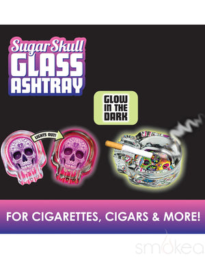 Smokezilla Glass Skull Ashtray (6pc Display)