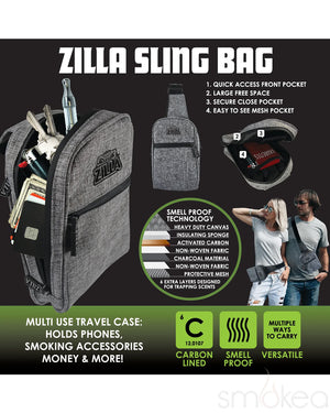Smokezilla Smell Proof Sling Storage Bag (4pc Display)