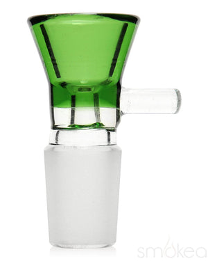 SMOKEA 18mm Glass on Glass Funnel Bowl Green
