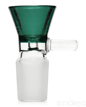 SMOKEA 18mm Glass on Glass Funnel Bowl Lake Green