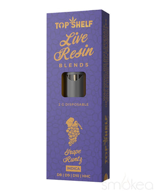 Top Shelf Hemp 2g Live Resin Blends Disposable Vape - Grape Runtz
