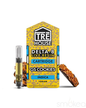 TRĒ House 1g Live Resin Delta 8 Cartridge - GS Cookies